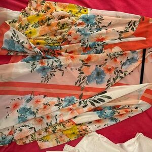 Multicolored kimono style tunic